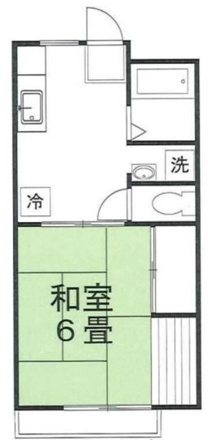 コーポセド(1DK/1階)の間取り写真