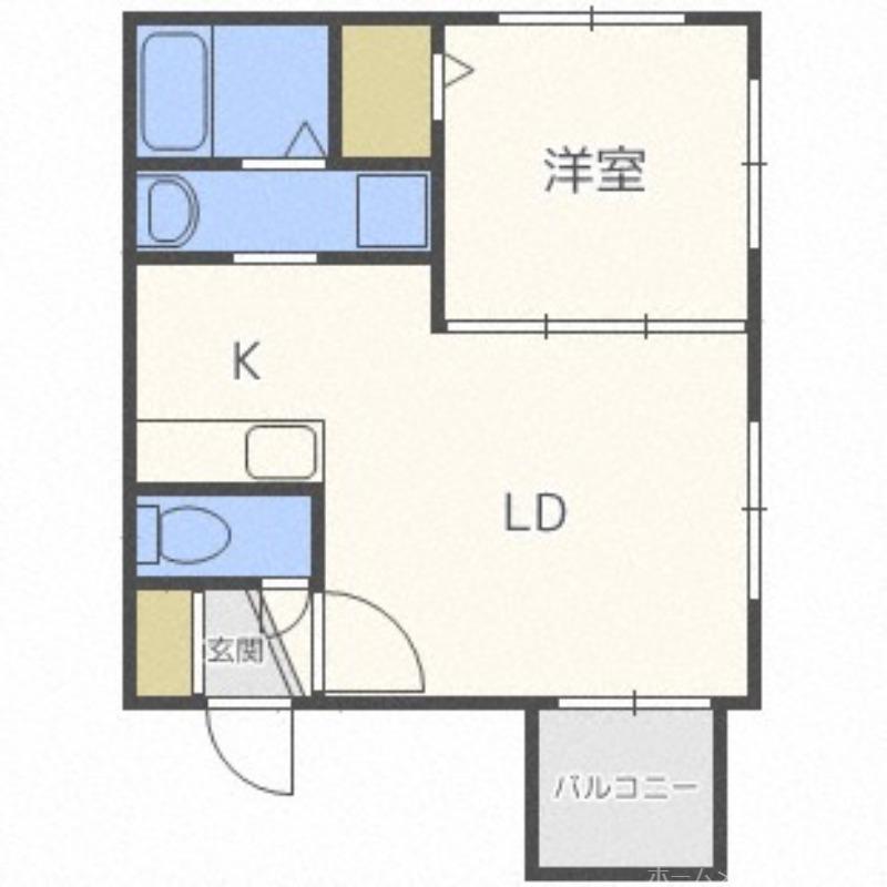 LUCIA南12(1LDK/4階)の間取り写真