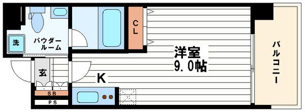 KDXレジデンス本町橋(ワンルーム/5階)の間取り写真