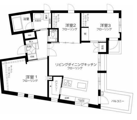 小石川フィエルテ(3LDK/4階)の間取り写真
