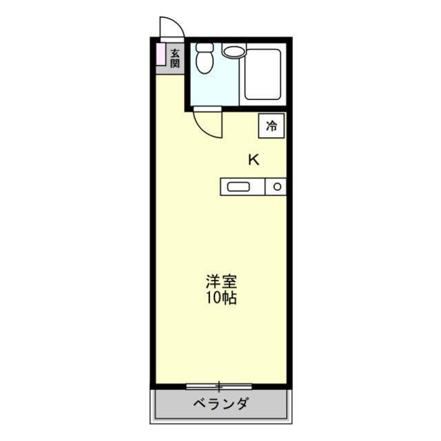 ラフィーヌB(ワンルーム/2階)の間取り写真
