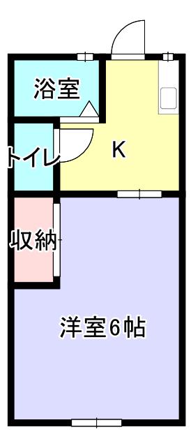 サニー羽黒台(1K/2階)の間取り写真