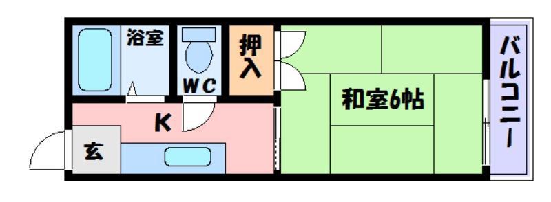 シチズンシティーハイツ(1K/2階)の間取り写真