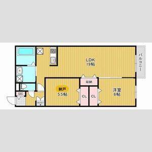 THE RESIDENCE 南平岸(1LDK/4階)の間取り写真