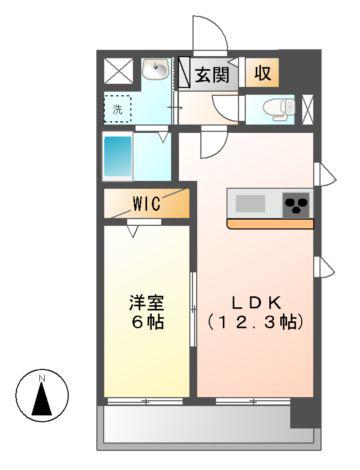 S-FORT大須観音(1LDK/2階)の間取り写真
