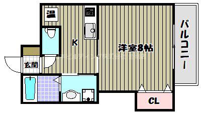 MS金剛 II(1K/2階)の間取り写真