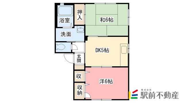 コーポ槙(2DK/1階)の間取り写真