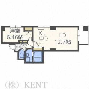 円山シャトー桂和(1LDK/4階)の間取り写真