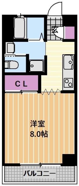 K&M千春(1K/3階)の間取り写真