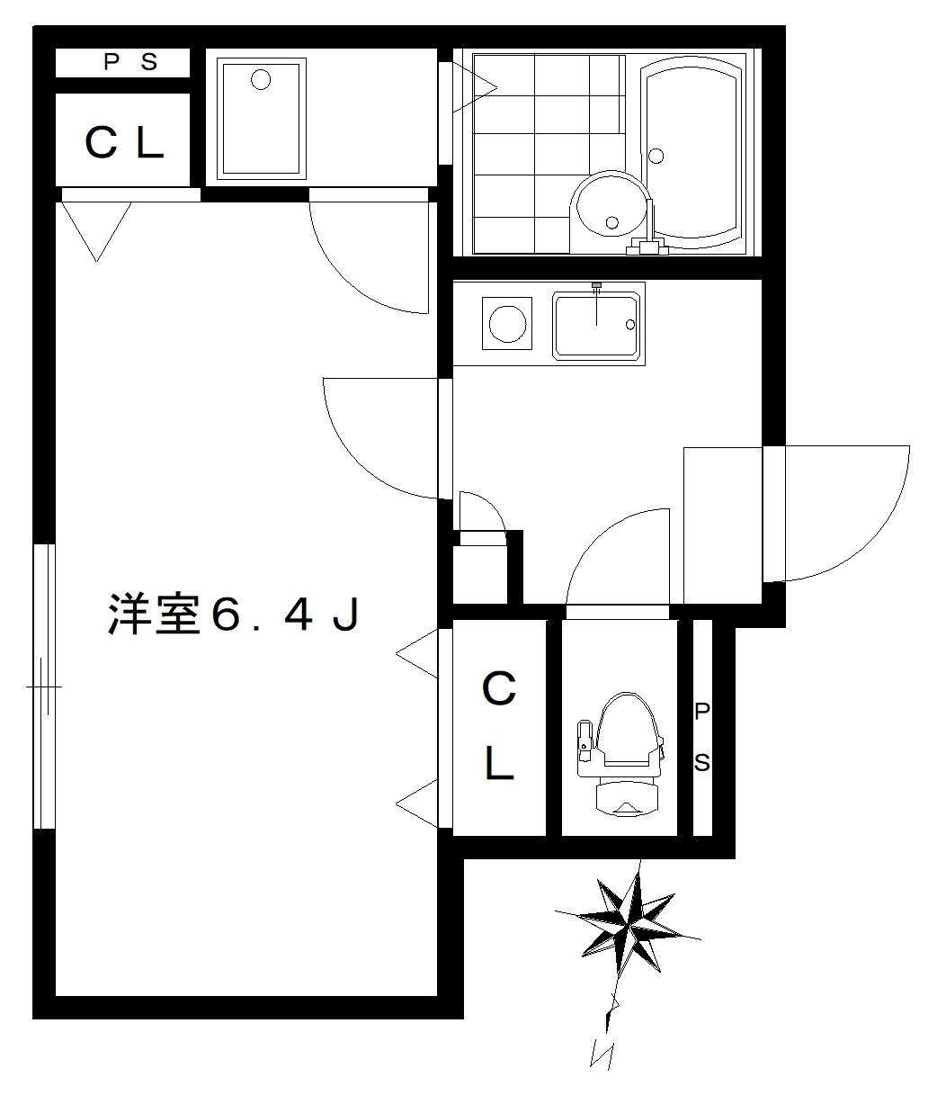アトレ中野7坂上(1K/2階)の間取り写真