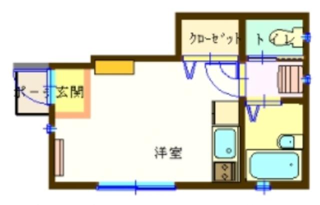 メゾンA(ワンルーム/1階)の間取り写真