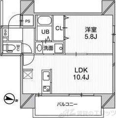 プレアデス千里山田(1LDK/3階)の間取り写真