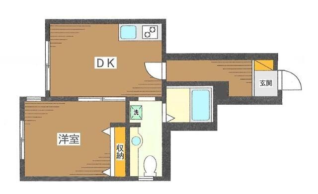 シティライズ(1DK/1階)の間取り写真