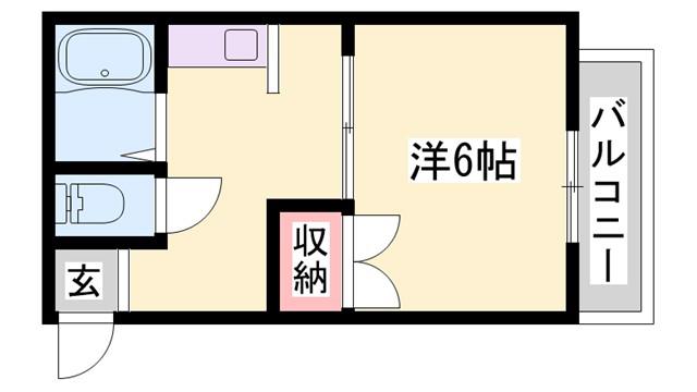 ピアハイツI(1DK/3階)の間取り写真