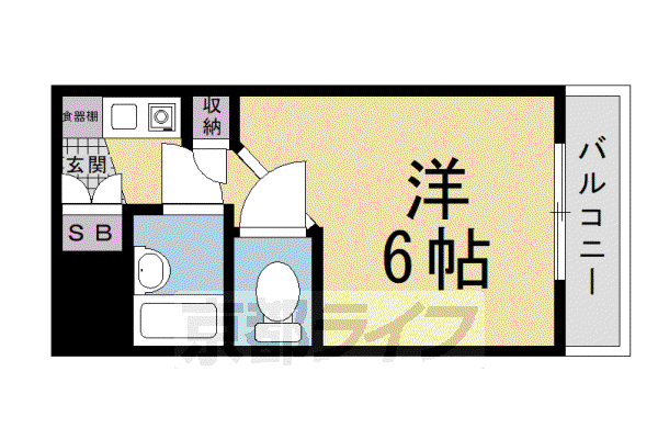 国際グランドハイツ(ワンルーム/4階)の間取り写真