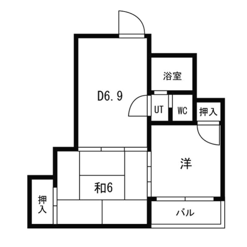 JPレジデンス大阪イーストII(2DK/2階)の間取り写真