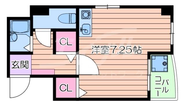 リーフマンション(ワンルーム/3階)の間取り写真
