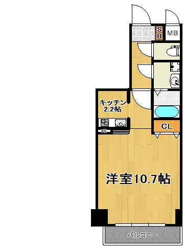 サムティ大阪ウエストグランジール(1K/8階)の間取り写真