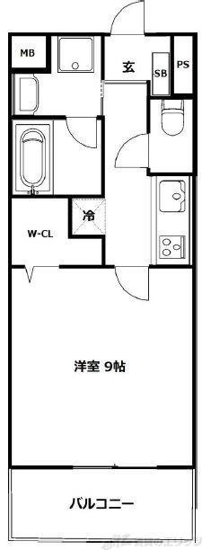 ザ・テラス吹田UH(1K/4階)の間取り写真