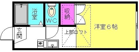 ロフト232(ワンルーム/1階)の間取り写真