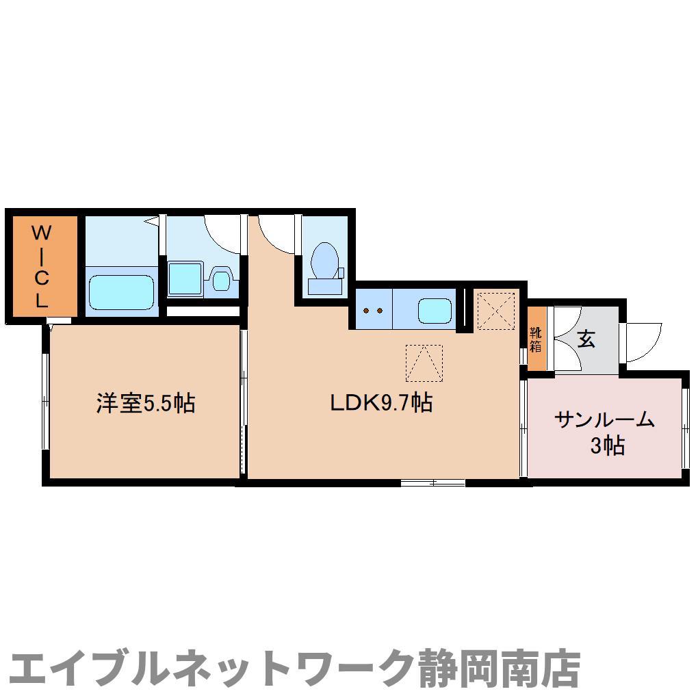 ディオネ(1LDK/1階)の間取り写真