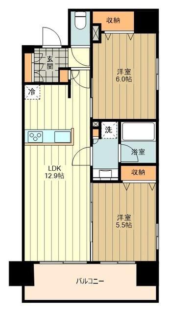 プライマル八王子横山町(1LDK/7階)の間取り写真