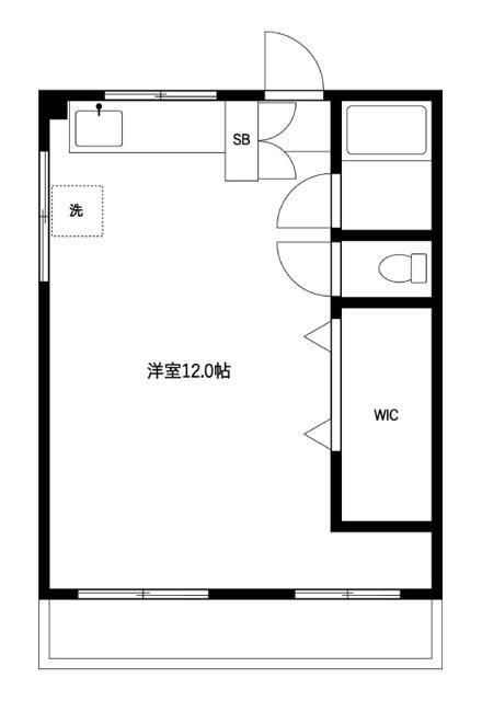さつきビル(ワンルーム/2階)の間取り写真