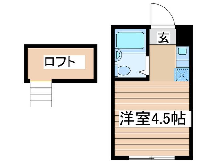 KTコーポラス(ワンルーム/4階)の間取り写真