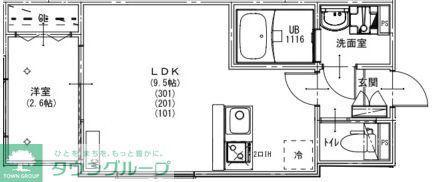 KEIAI RESIDENCE 北戸田IV(1LDK/1階)の間取り写真