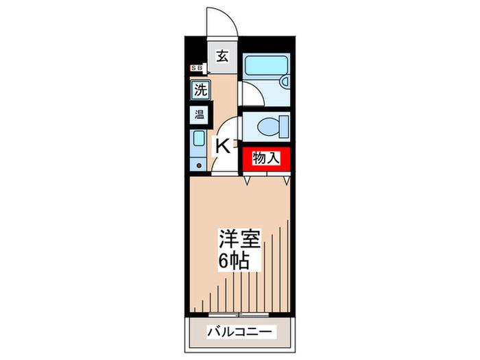 パルコート池袋I(1K/1階)の間取り写真