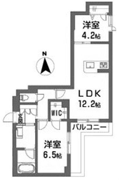 ブルームレジデンス上板橋(2LDK/2階)の間取り写真