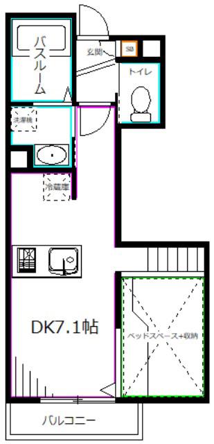 MYSTYLEVINTAGE荻窪(1DK/2階)の間取り写真