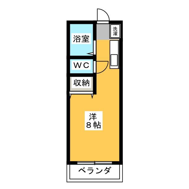 パールハイツ豊玉C(ワンルーム/1階)の間取り写真