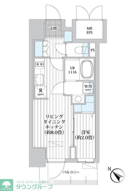 オーパスホームズ南行徳(1LDK/3階)の間取り写真