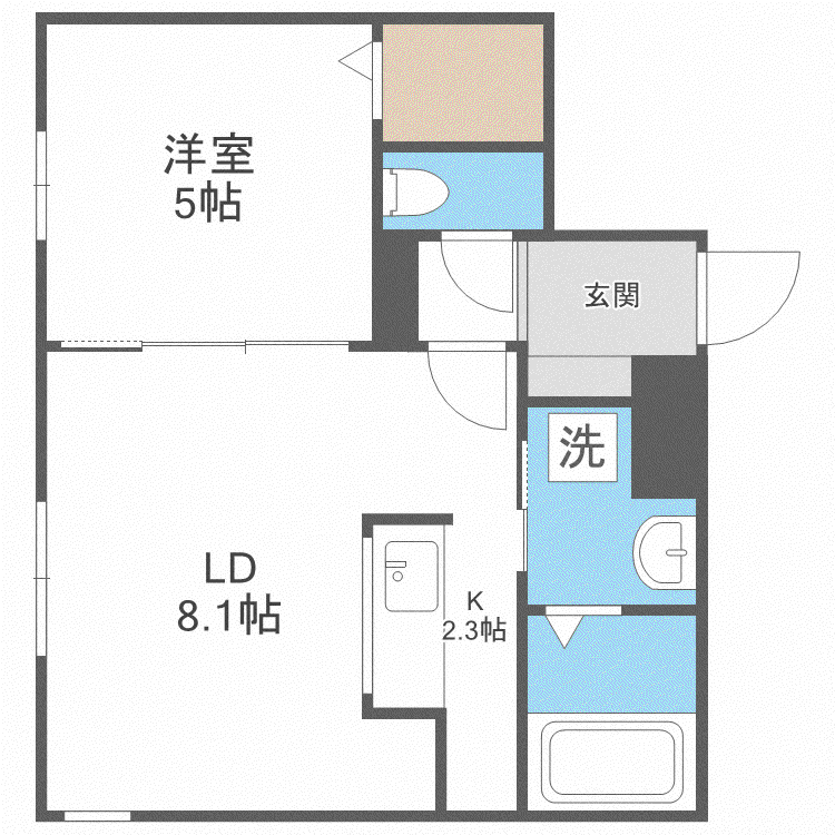 SORTE677(1LDK/2階)の間取り写真