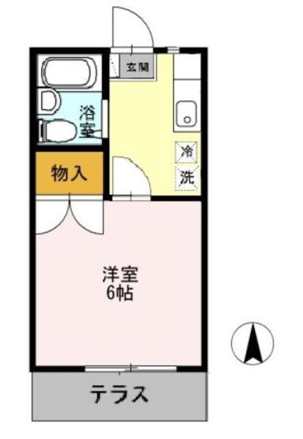 佐々木ハイツ(1K/1階)の間取り写真