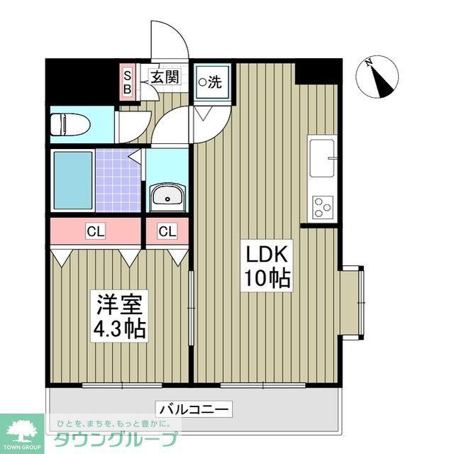 石田ビル(1K/5階)の間取り写真