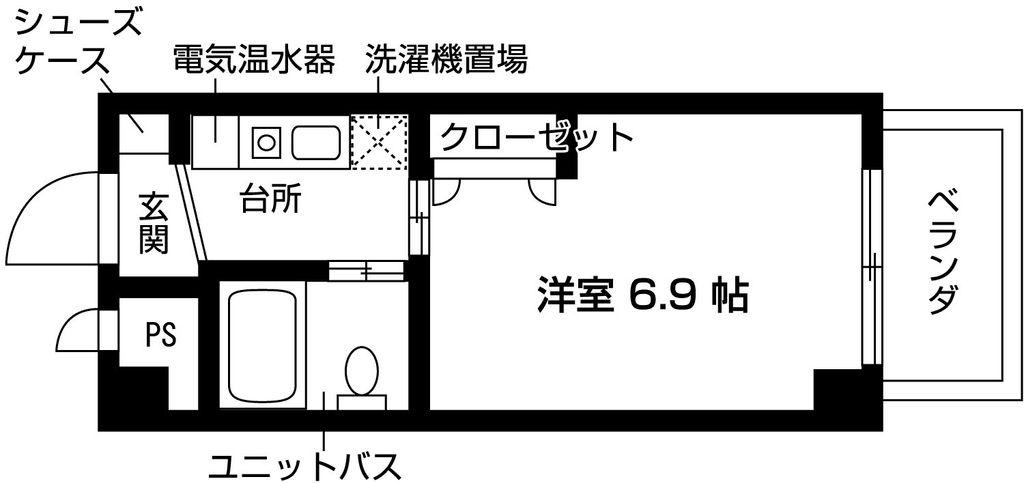 S・V丸の内(ワンルーム/11階)の間取り写真