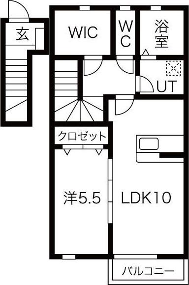 CASSA FORTE(1SLDK/2階)の間取り写真