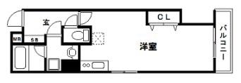 LIVEMAX MOON(ワンルーム/5階)の間取り写真