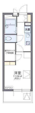 レオパレスコウド(1K/4階)の間取り写真