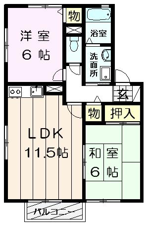 グレースコート3番館(2LDK/1階)の間取り写真