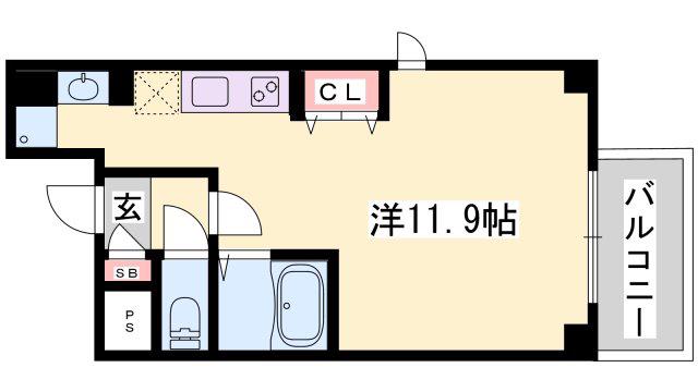 MAISON ASAHI(ワンルーム/4階)の間取り写真