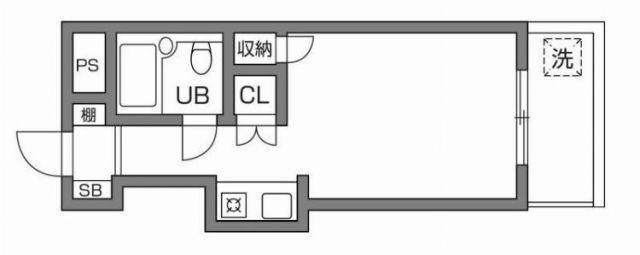 ハイムピア12(ワンルーム/4階)の間取り写真