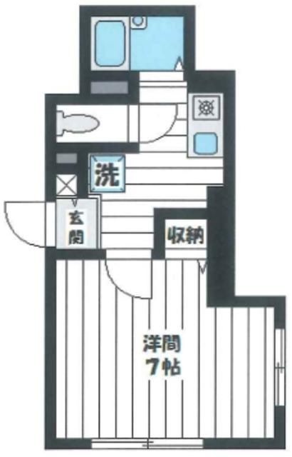 クロスリバーII(1K/1階)の間取り写真