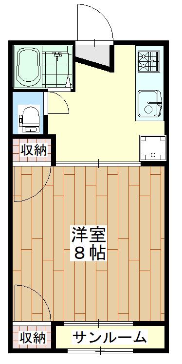 セレーノ八尾(1K/2階)の間取り写真