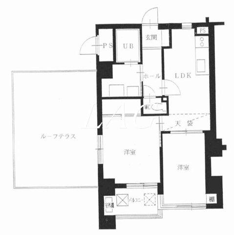 丸正鹿沼台マンション(2LDK/7階)の間取り写真