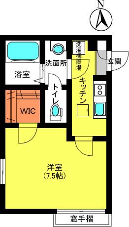 タジマグリーンハイム(1K/1階)の間取り写真