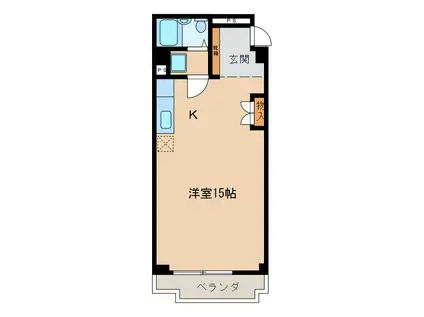 パークロイヤルマンション(ワンルーム/1階)の間取り写真