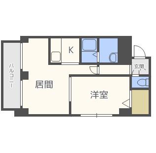 ライブグレース(1LDK/7階)の間取り写真